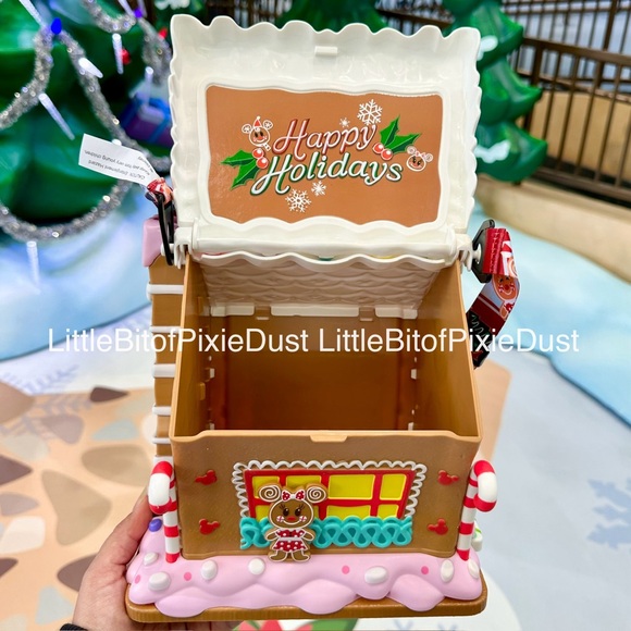 Disney Parks Disneyland Mickey and Minnie Gingerbread House Popcorn Bucket - Picture 5 of 6